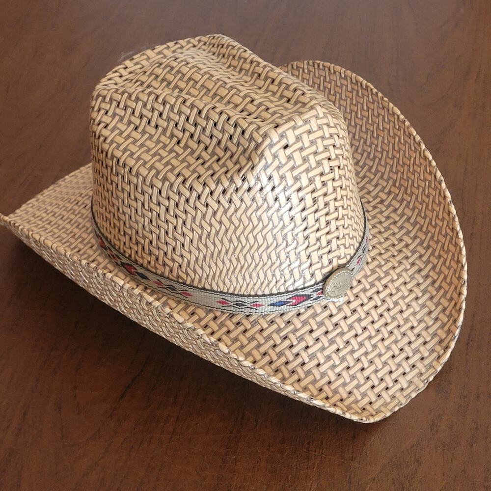 Vintage Ojeda Hats Galo Collection Straw Cowboy Hat Size Mens Small (SM)